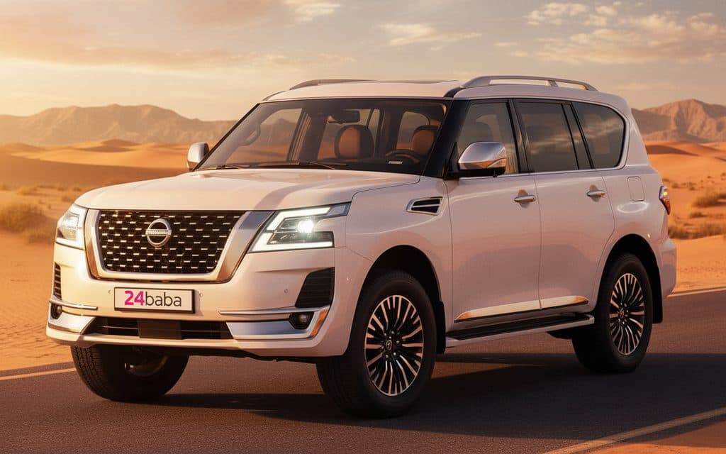 Nissan Patrol 2022 White - rental in Dubai