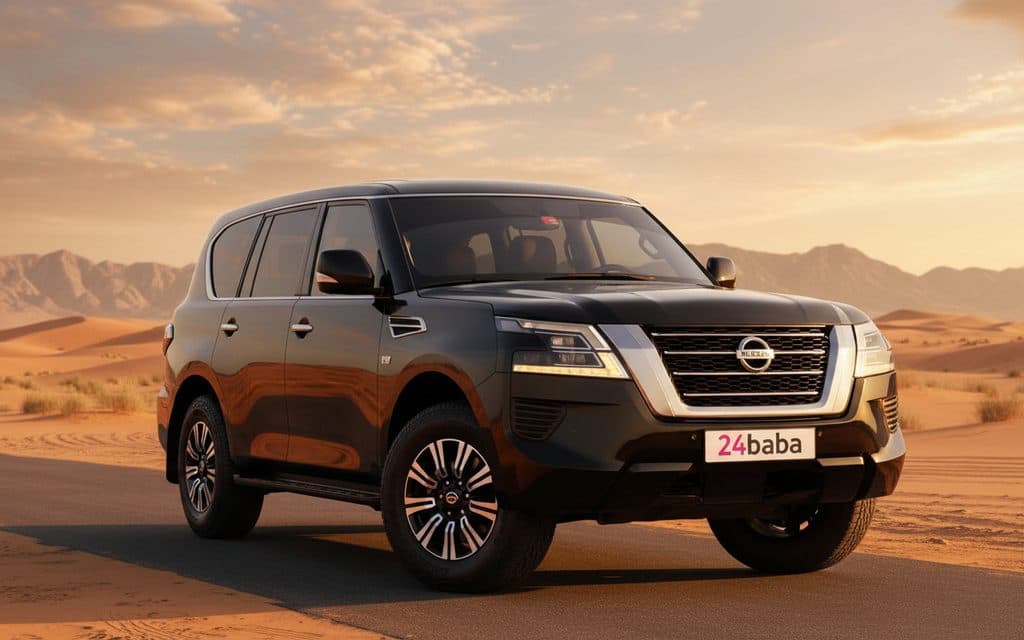 Black Nissan Patrol 2021 - rental in Dubai