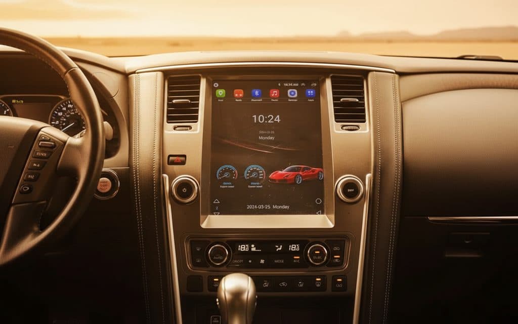 Nissan Patrol 2021 dashboard and infotainment