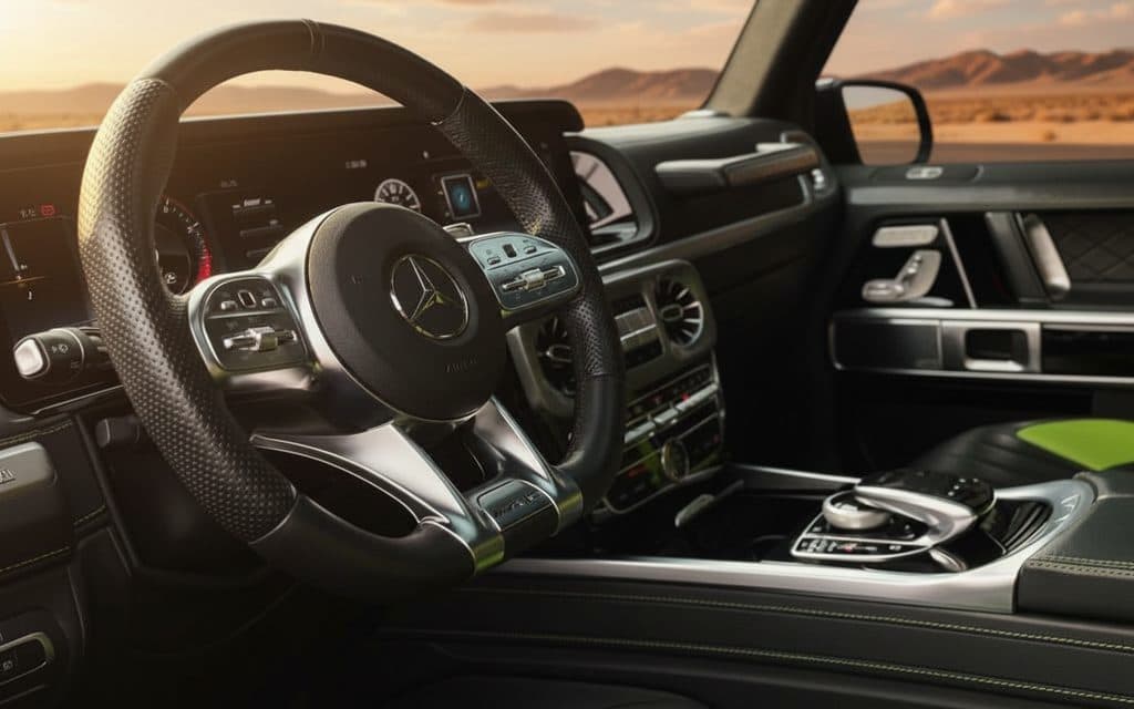 Mercedes G63 2024 interior view showing trim