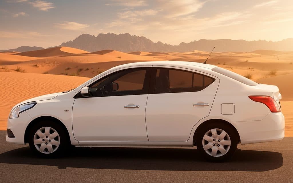 Nissan Sunny 2022 White side profile
