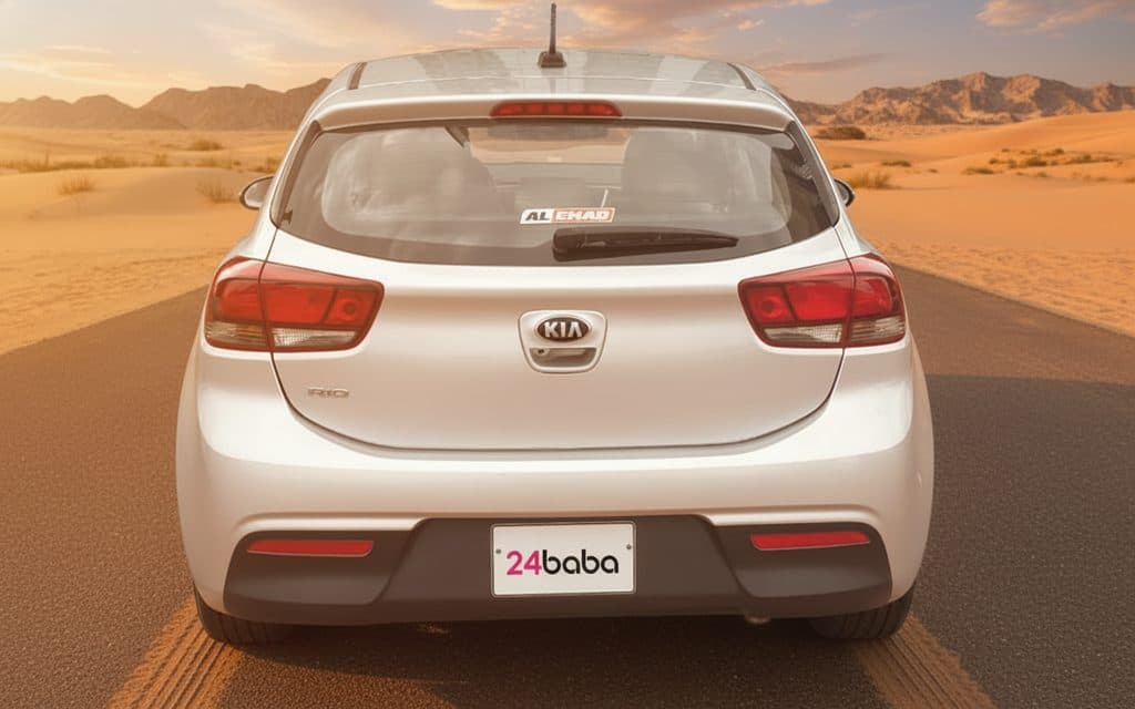 Kia Rio 2020 Silver rear view showing taillights