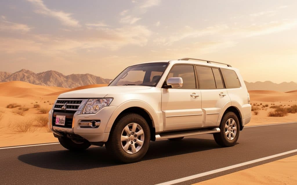 Mitsubishi Pajero 2020 White - rental in Dubai