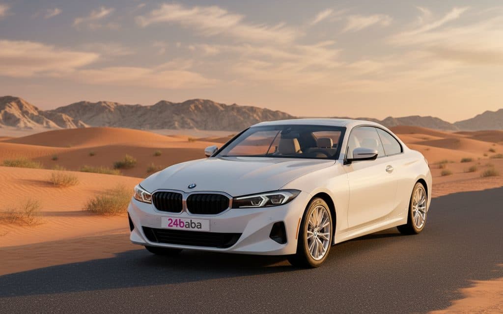 Hire Bmw 330 2023 White in Dubai