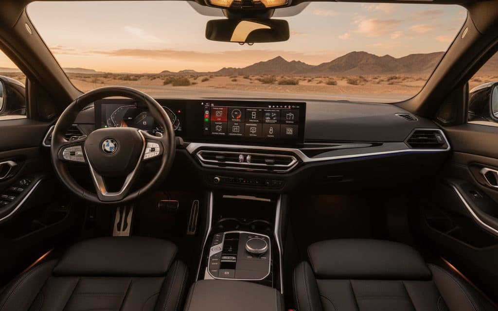 Bmw 330 2023 dashboard and infotainment