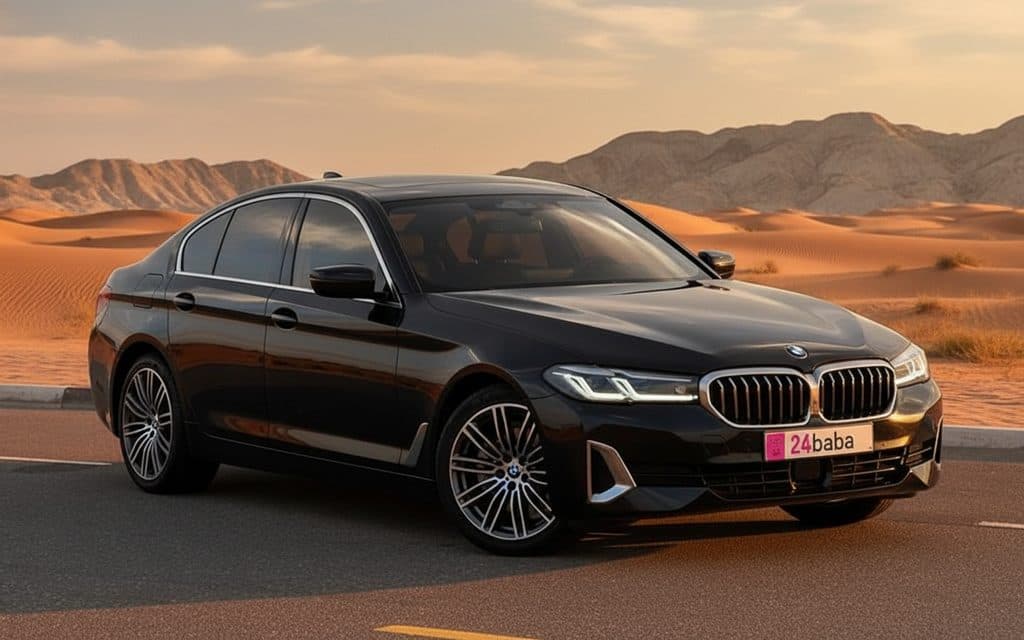 Hire Bmw 520 2023 Black in Dubai
