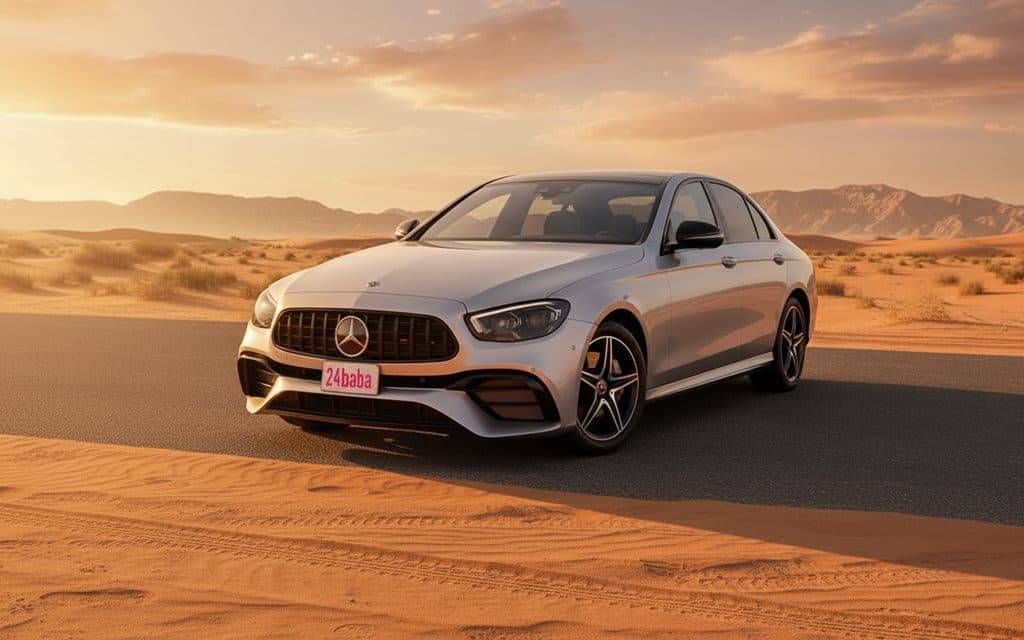 Mercedes E450 2025 Silver rental in Dubai