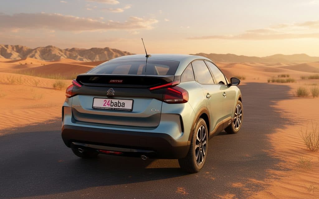 Citroen C4 2023 Blue rear view showing taillights