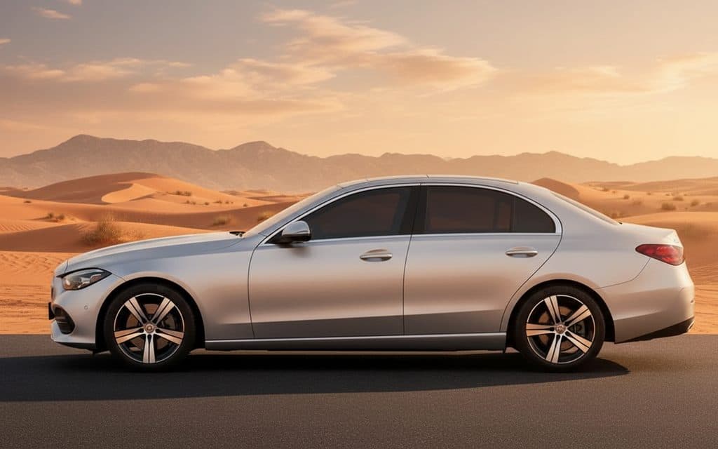 Mercedes C300 2023 Grey side profile