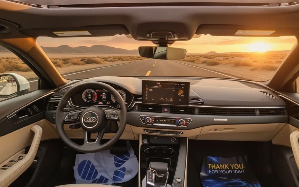 Audi A4 2023 dashboard and infotainment