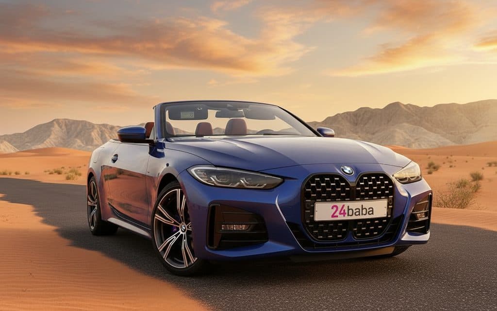 Hire Bmw 420 2023 Blue in Dubai