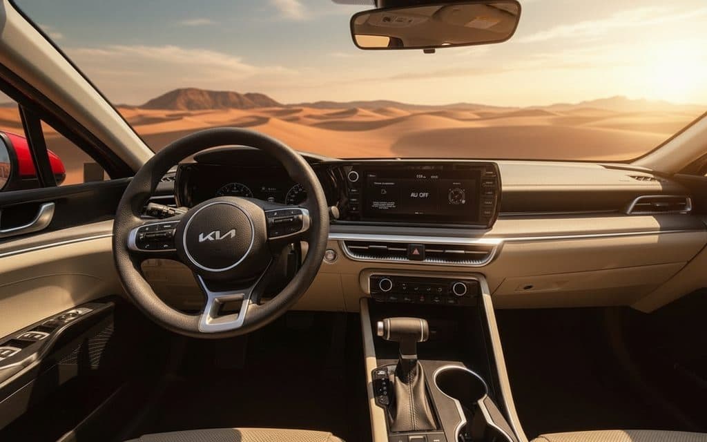 Kia K5 2023 interior view showing trim