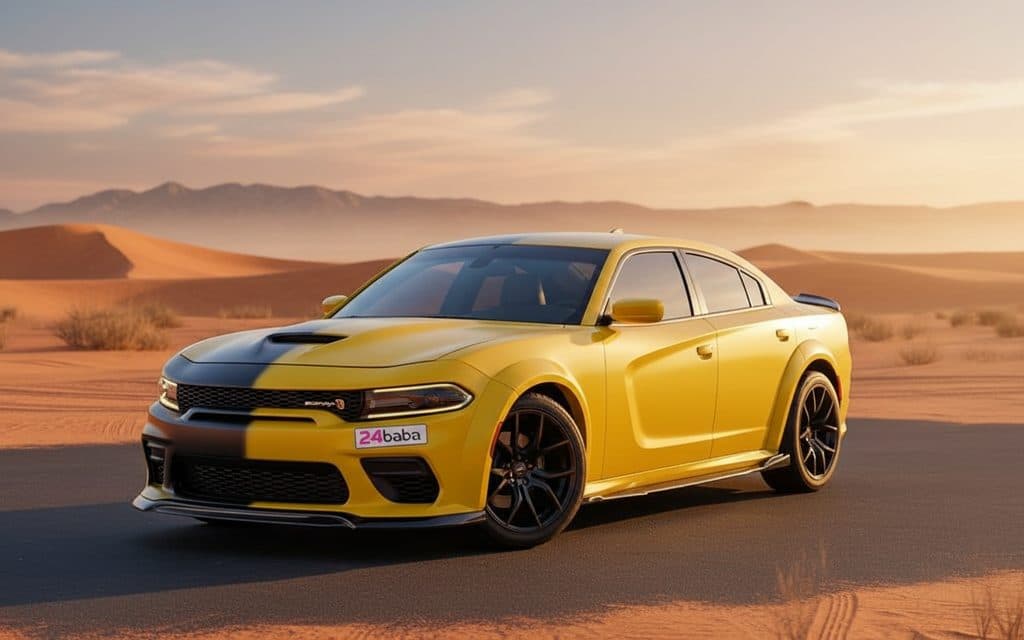 Dodge Charger 2021 Yellow front view with headlights