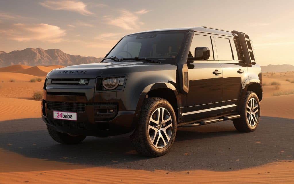 LandRover Defender 2024 Black rental in Dubai