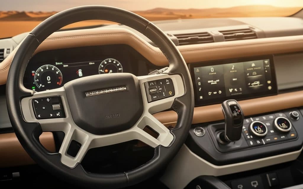 LandRover Defender 2024 interior view showing trim