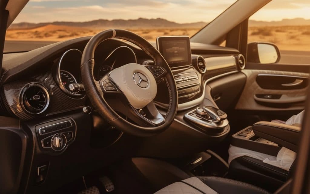 Mercedes V Class 2023 dashboard and infotainment