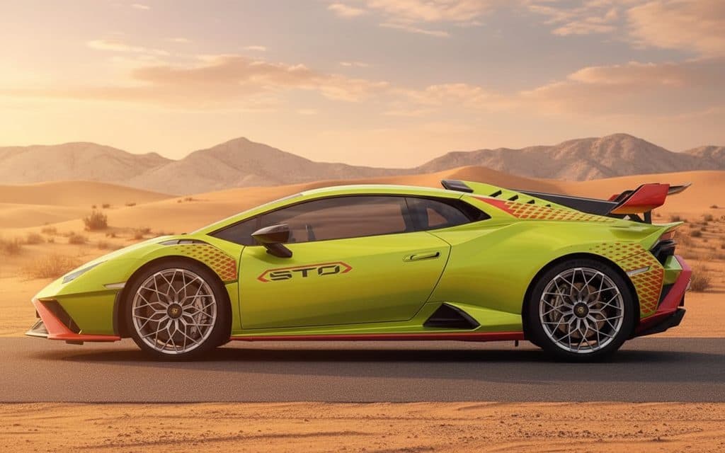 Lamborghini Huracan 2022 Green side profile