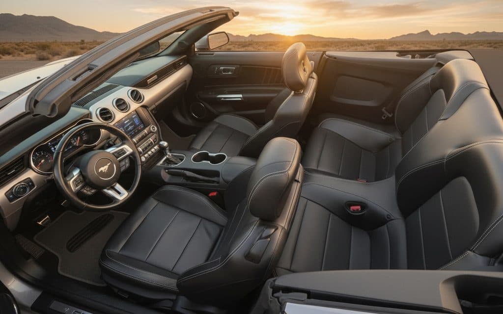 Ford Mustang 2023 interior view showing trim – rental in Dubai