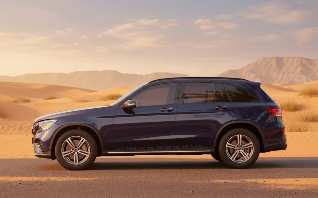 Mercedes Glc300 2021 Blue side profile