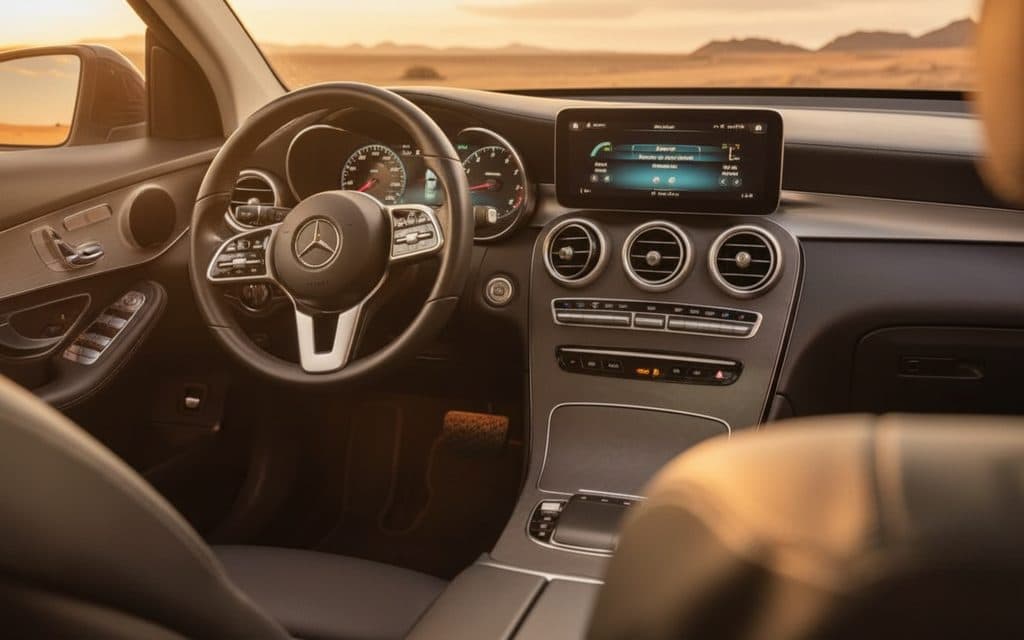 Mercedes Glc300 2021 dashboard and infotainment
