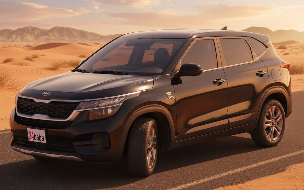 Kia Seltos 2021 Black rental in Dubai