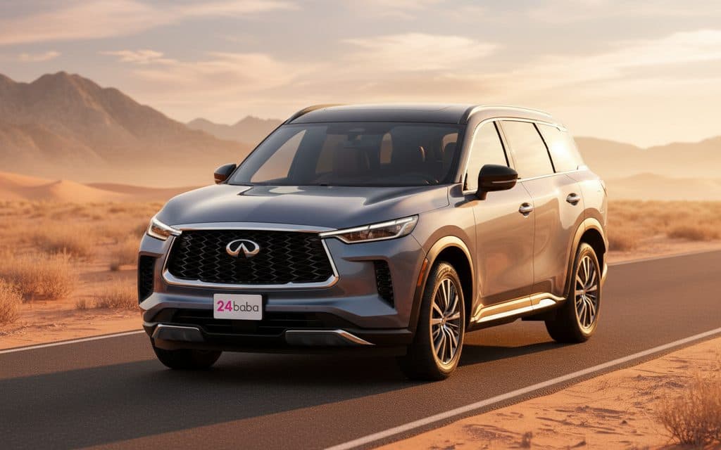 Infiniti Qx60 2023 Blue - rental in Dubai