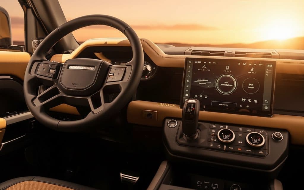 LandRover Defender 2023 interior view showing trim