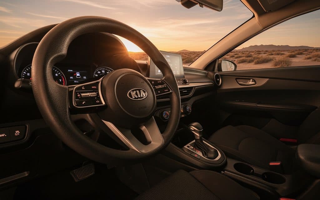 Kia Forte 2020 interior view showing trim