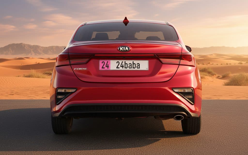 Kia Forte 2020 Red rear view showing taillights