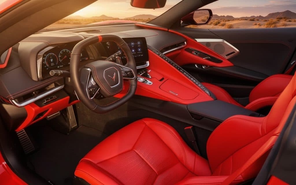 Chevrolet Corvette 2022 interior view showing trim
