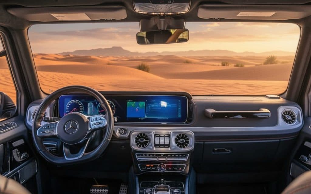 Mercedes G63 2022 dashboard and infotainment