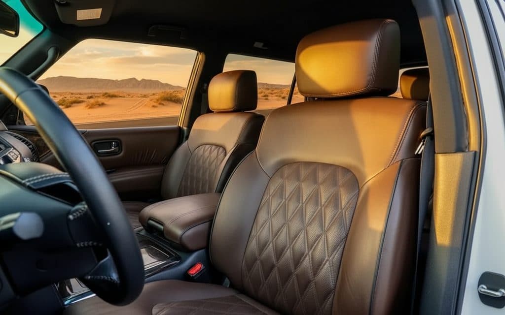Nissan Patrol 2021 leather seats and cabin