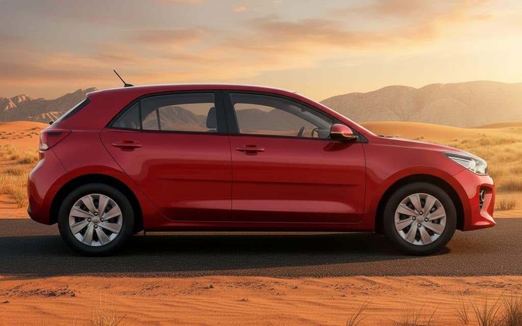 Kia Rio 2020 Red side profile