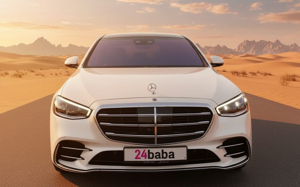 Mercedes S500 2021 White - rental in Dubai