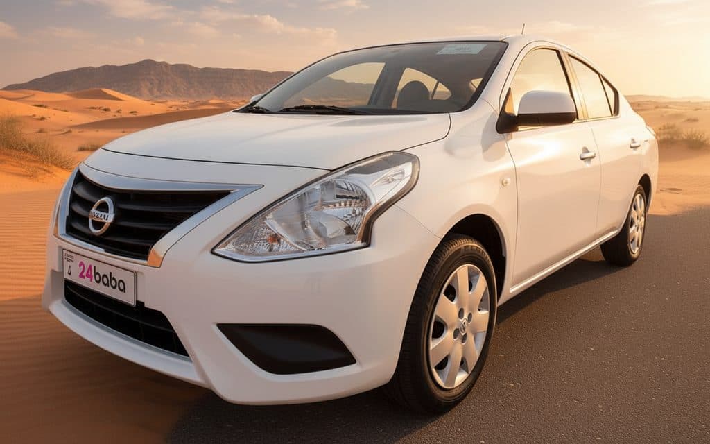 Hire White Nissan Sunny 2024 - rental in Dubai