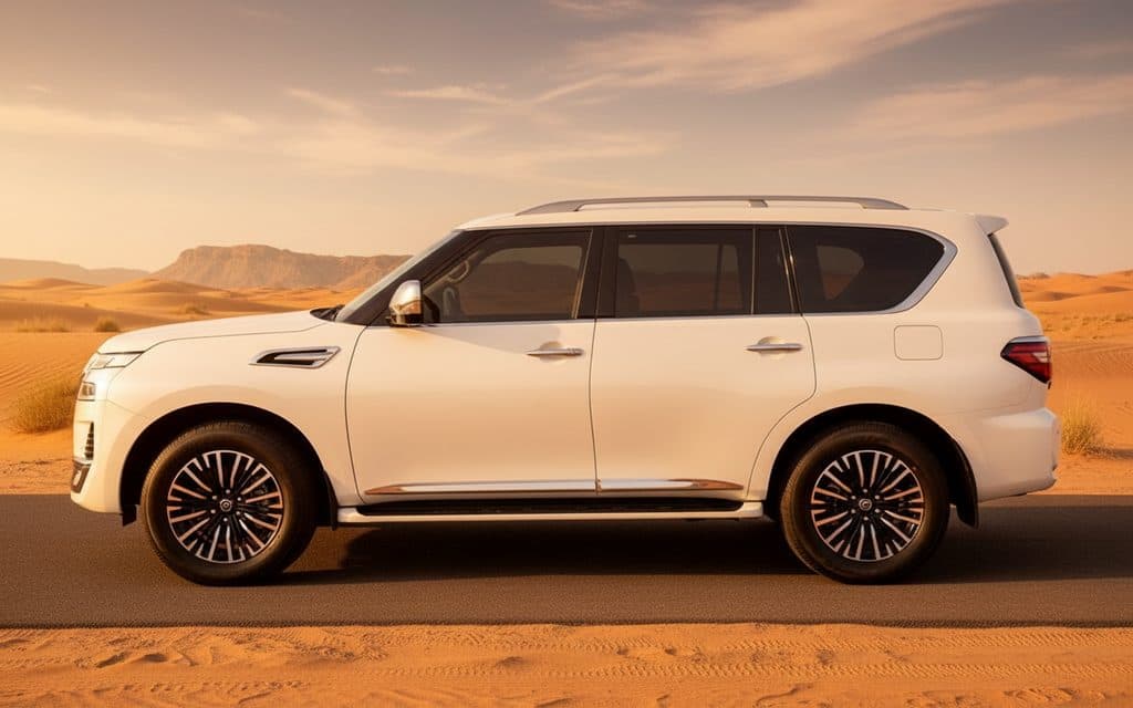 Nissan Patrol 2024 White side profile