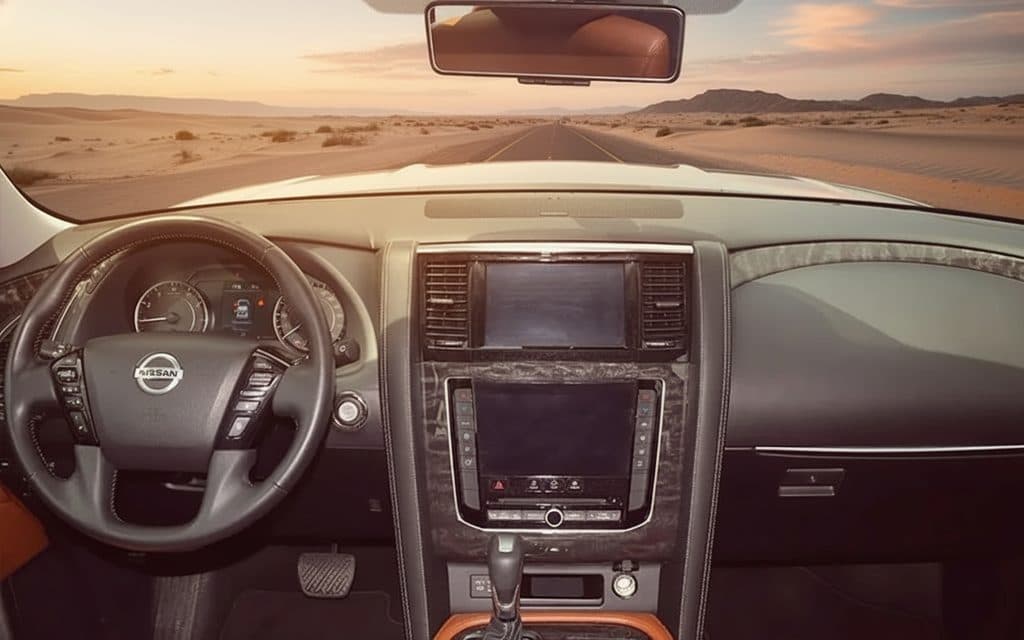 Nissan Patrol 2021 interior view showing trim
