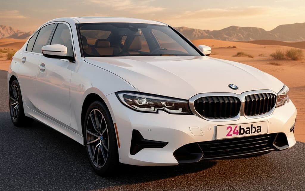 Hire Bmw 330 2020 White in Dubai