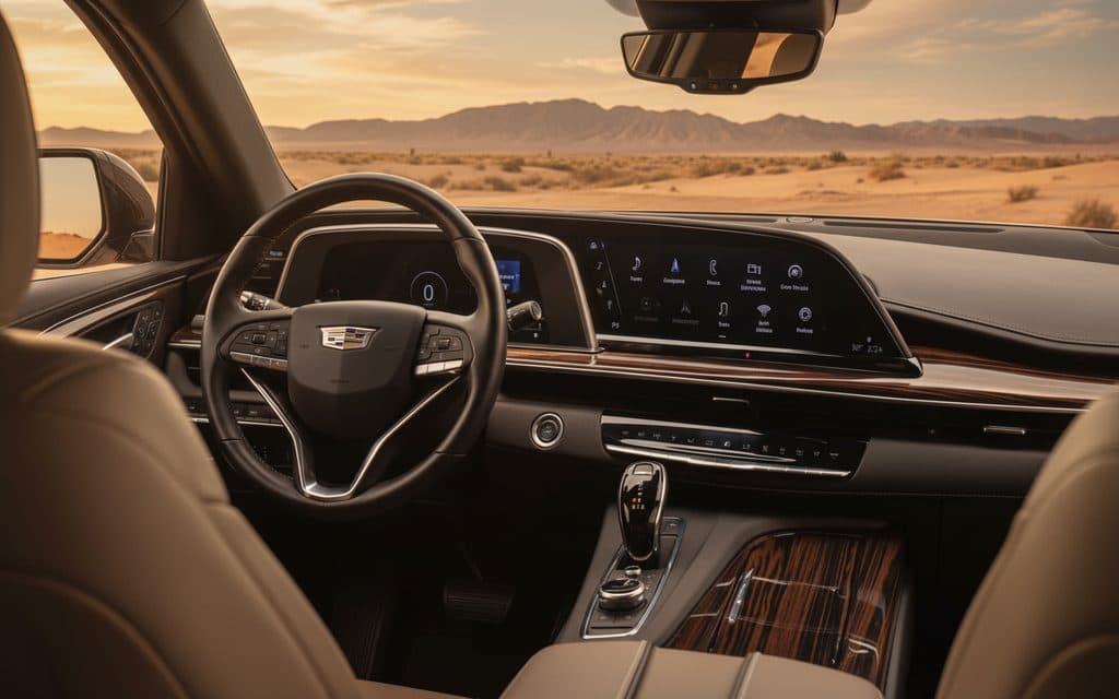 Cadillac Escalade 2024 interior view showing trim