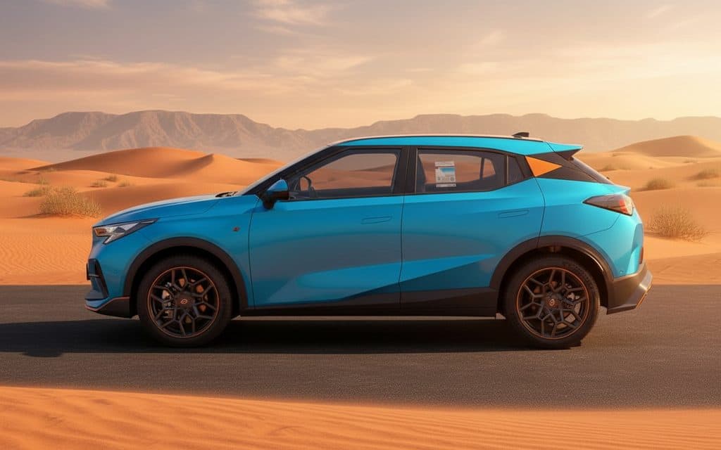 Gac Gs3 2024 Blue side profile