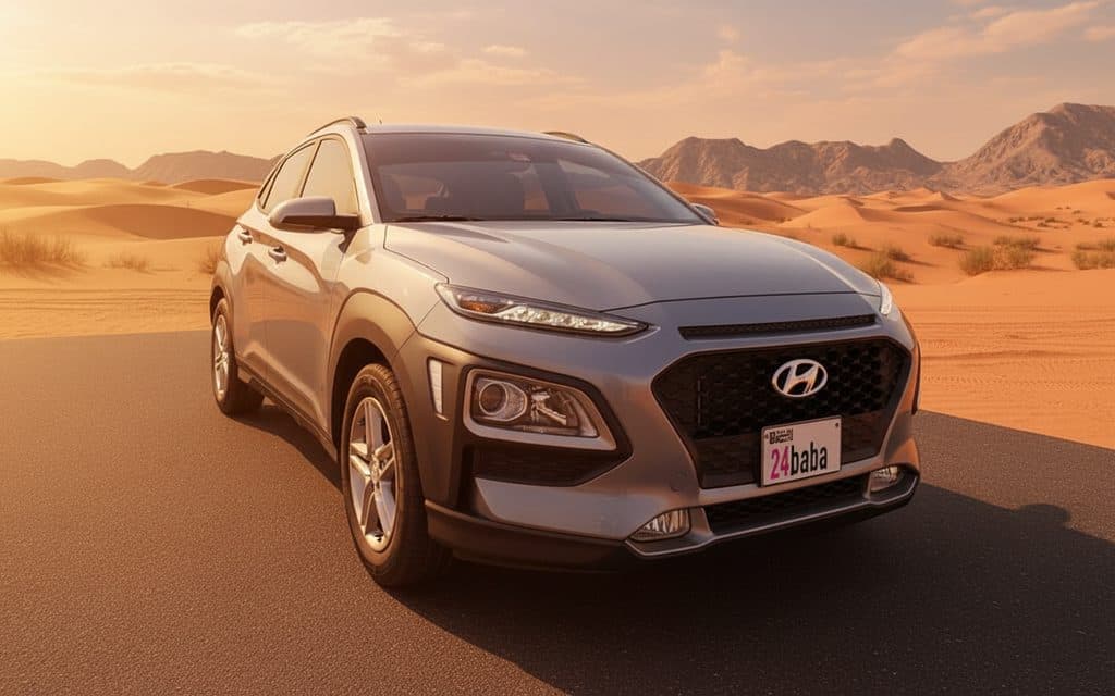 Hyundai Kona 2020 Grey cover image – rental in Dubai