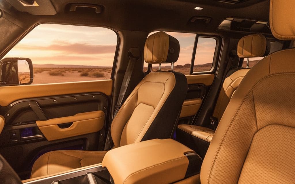 Land Rover Defender 2025 leather seats and cabin