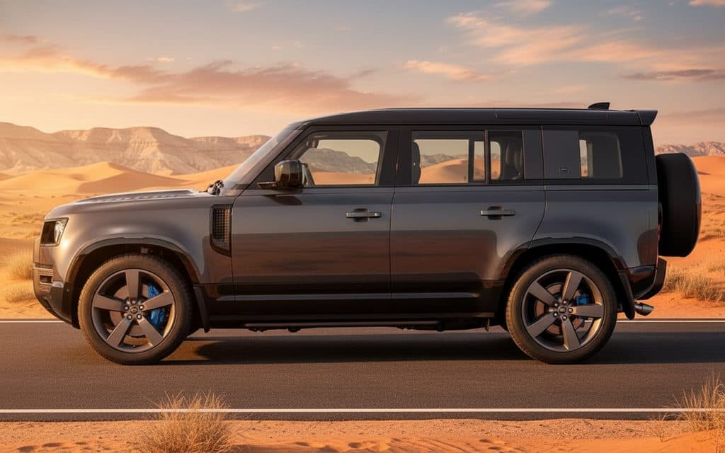 Land Rover Defender 2025 Dark Gray side profile