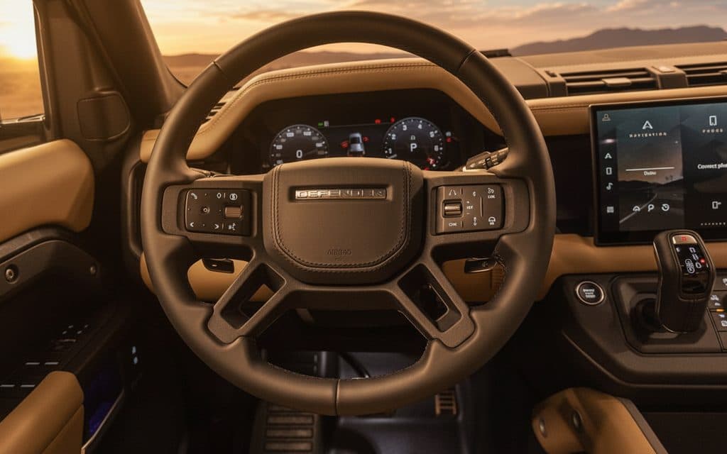 Land Rover Defender 2025 interior view showing trim