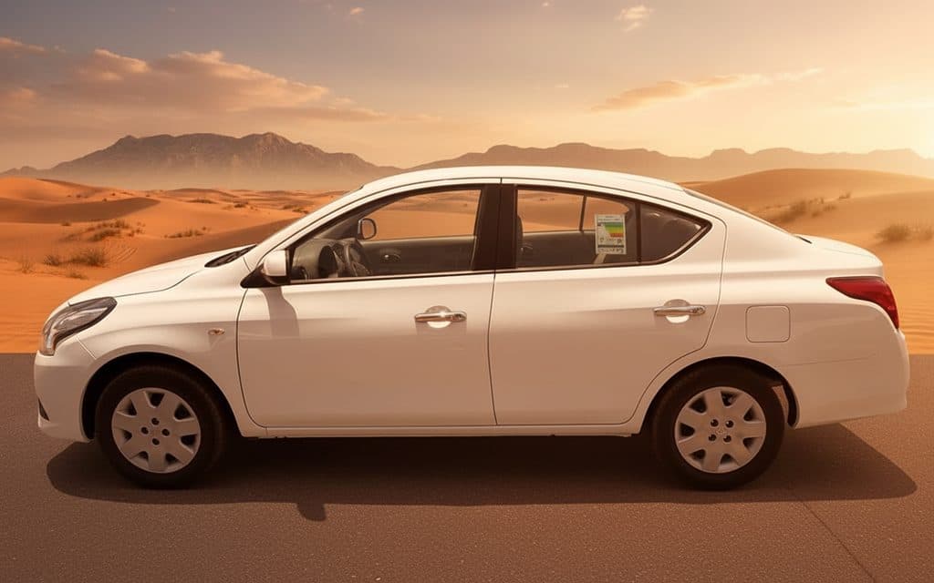 Nissan Sunny 2025 White side profile