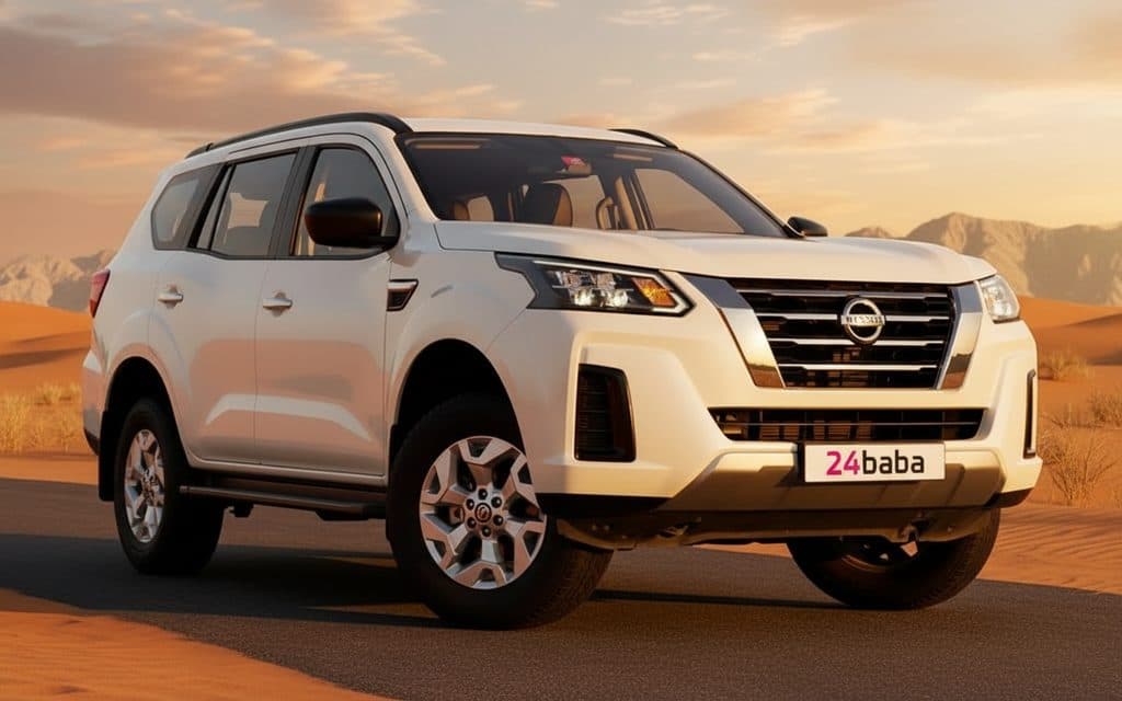 Rent White Nissan X Terra 2023 in Dubai