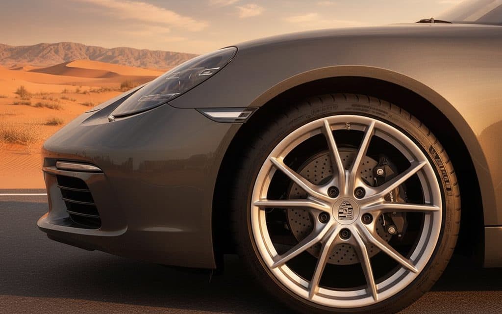 Porsche Boxster 2025 alloy wheel close up