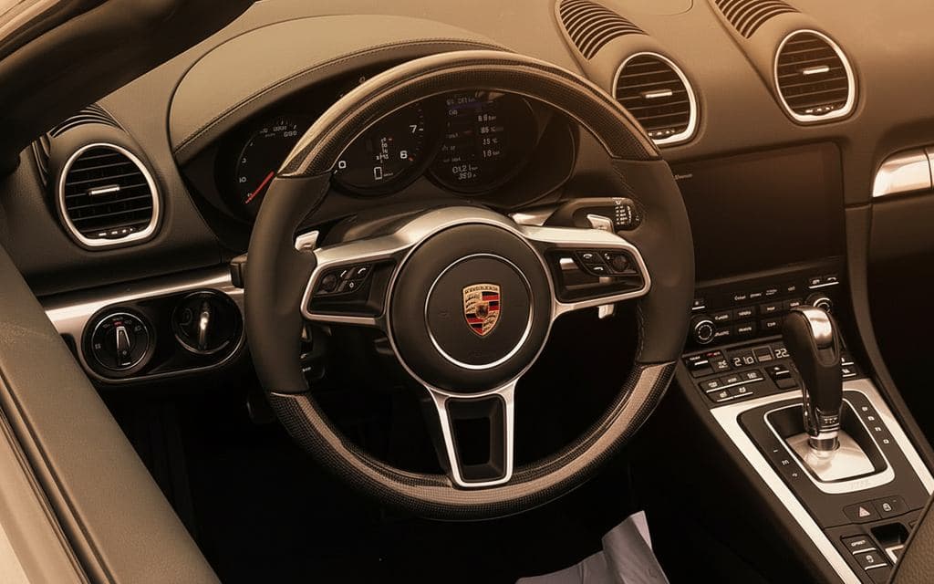 Porsche Boxster 2025 interior view showing trim