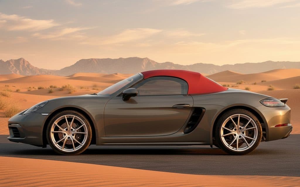Porsche Boxster 2025 Grey side profile