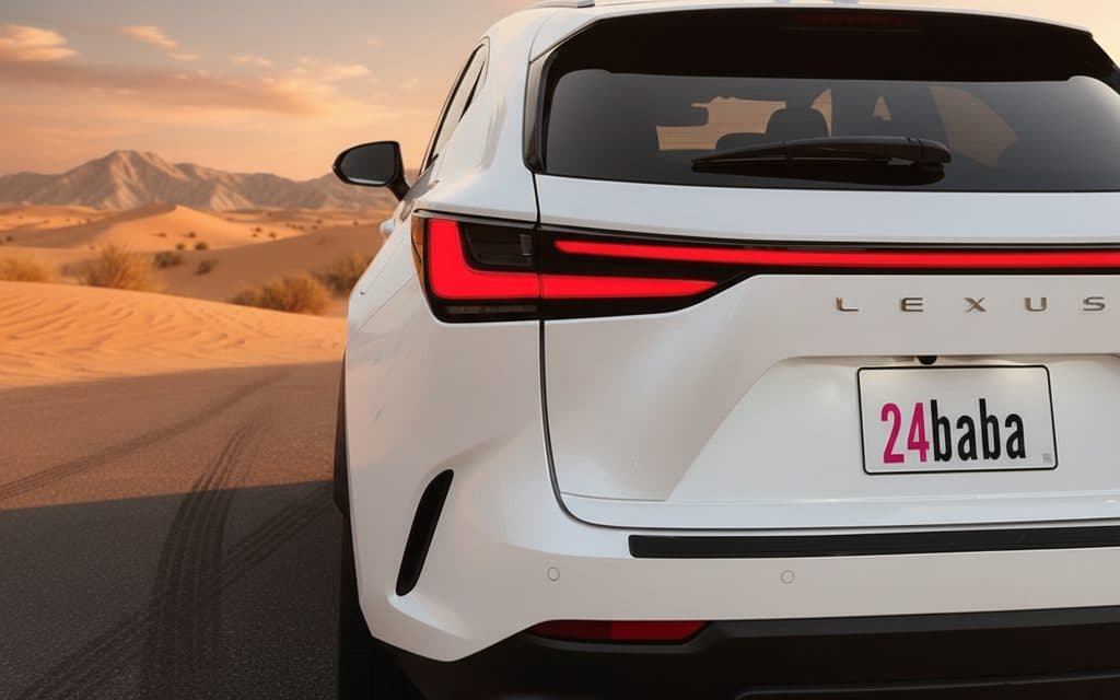 Lexus Nx 2022 White rear view showing taillights